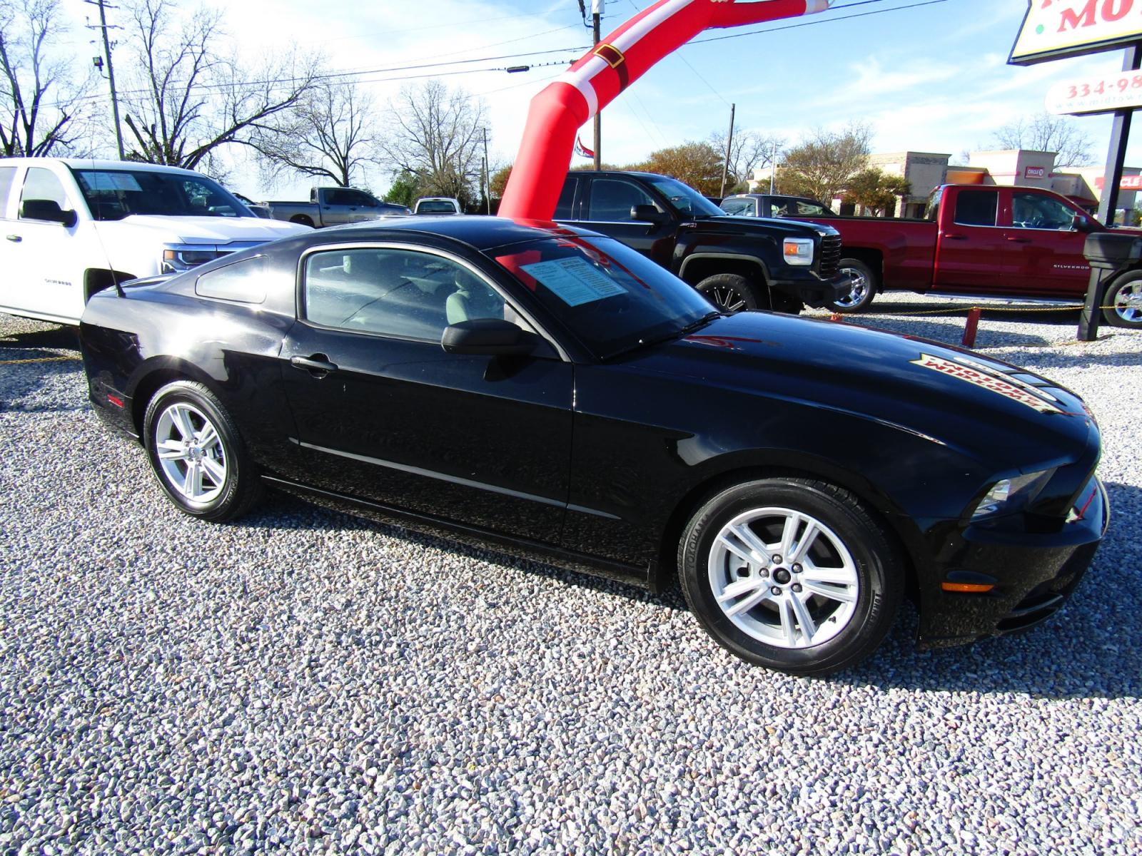 2014 Black Ford Mustang V6 Coupe (1ZVBP8AM2E5) with an 3.7L V6 DOHC 24V engine, Automatic transmission, located at 15016 S Hwy 231, Midland City, AL, 36350, (334) 983-3001, 31.306210, -85.495277 - Photo #0